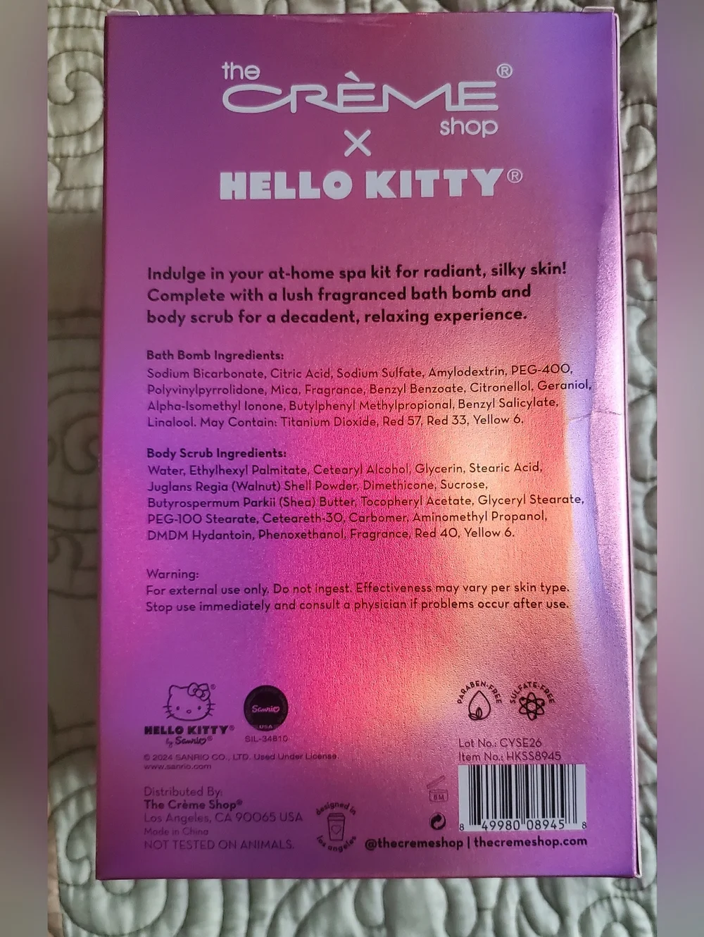 The Crème Shop x Hello Kitty Rosy Strawberry Silky Skin Spa Set - Pink
